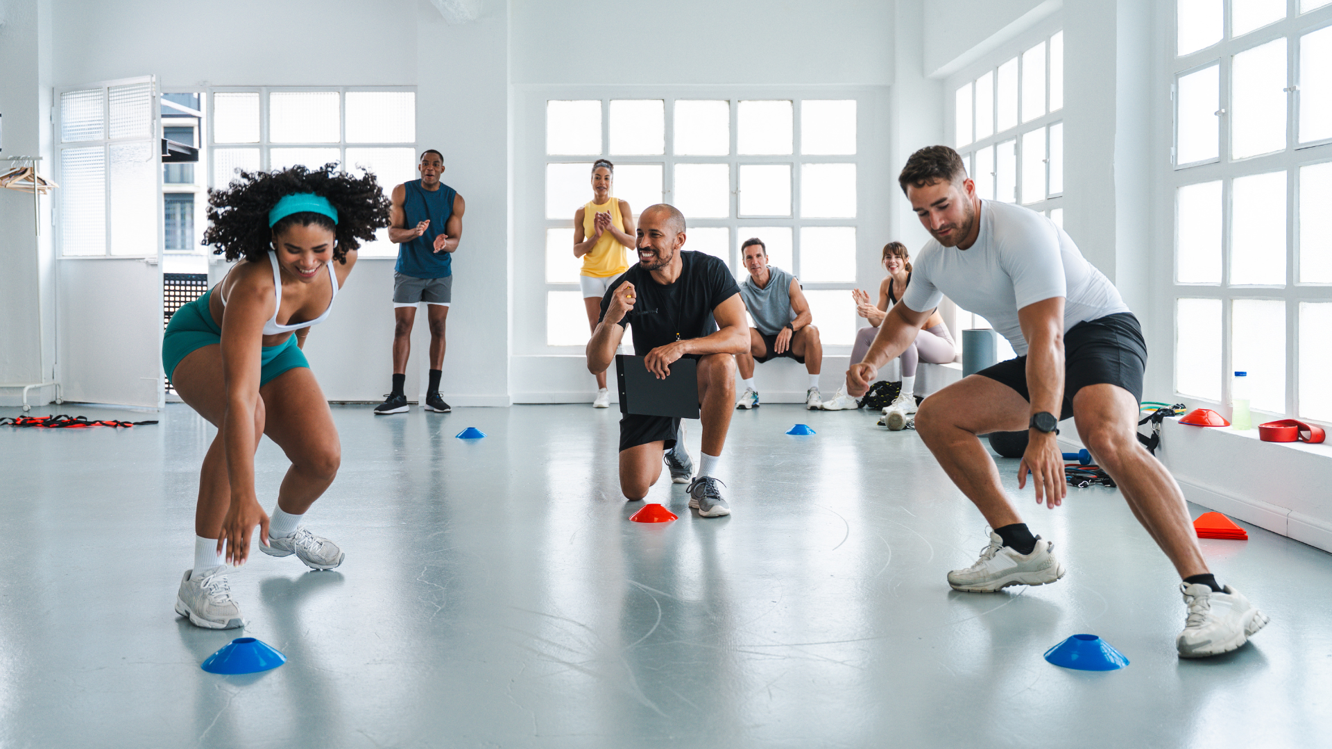 small group personal training class in the workout intervals